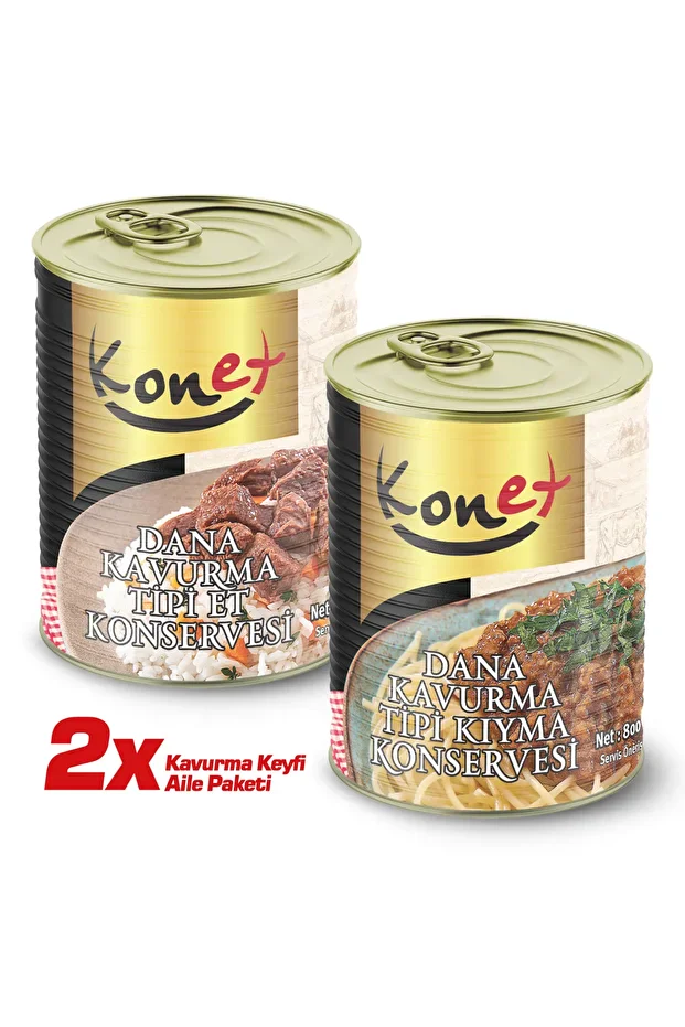 Kavurma Keyfi Aile Paketi - Hazır Yemek / Dana Kavurma Tipi Et - Dana Kavurma Tipi Kıyma 2x800g