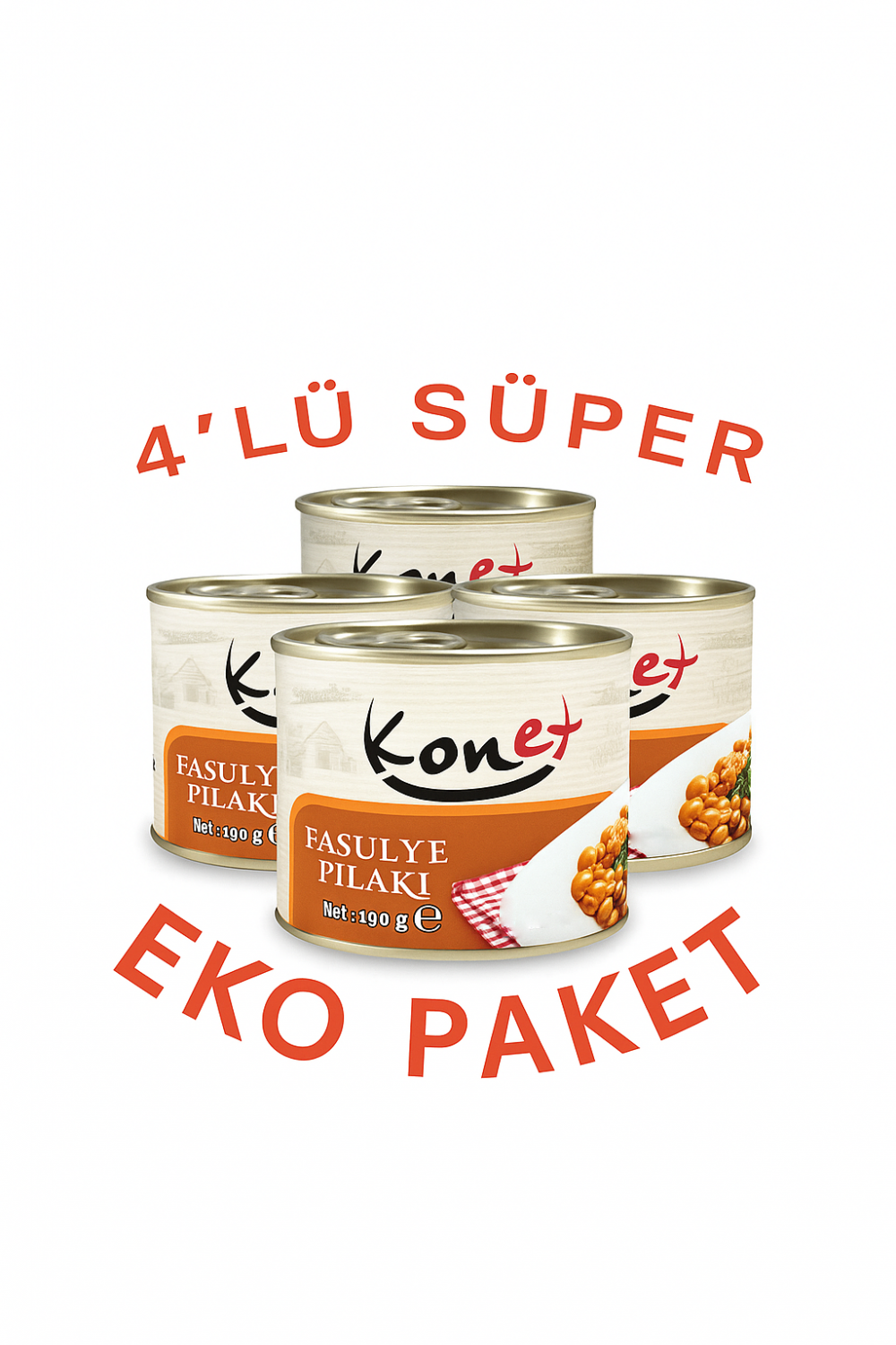 Fasulye Pilaki 4x190 Gr Eko Paket