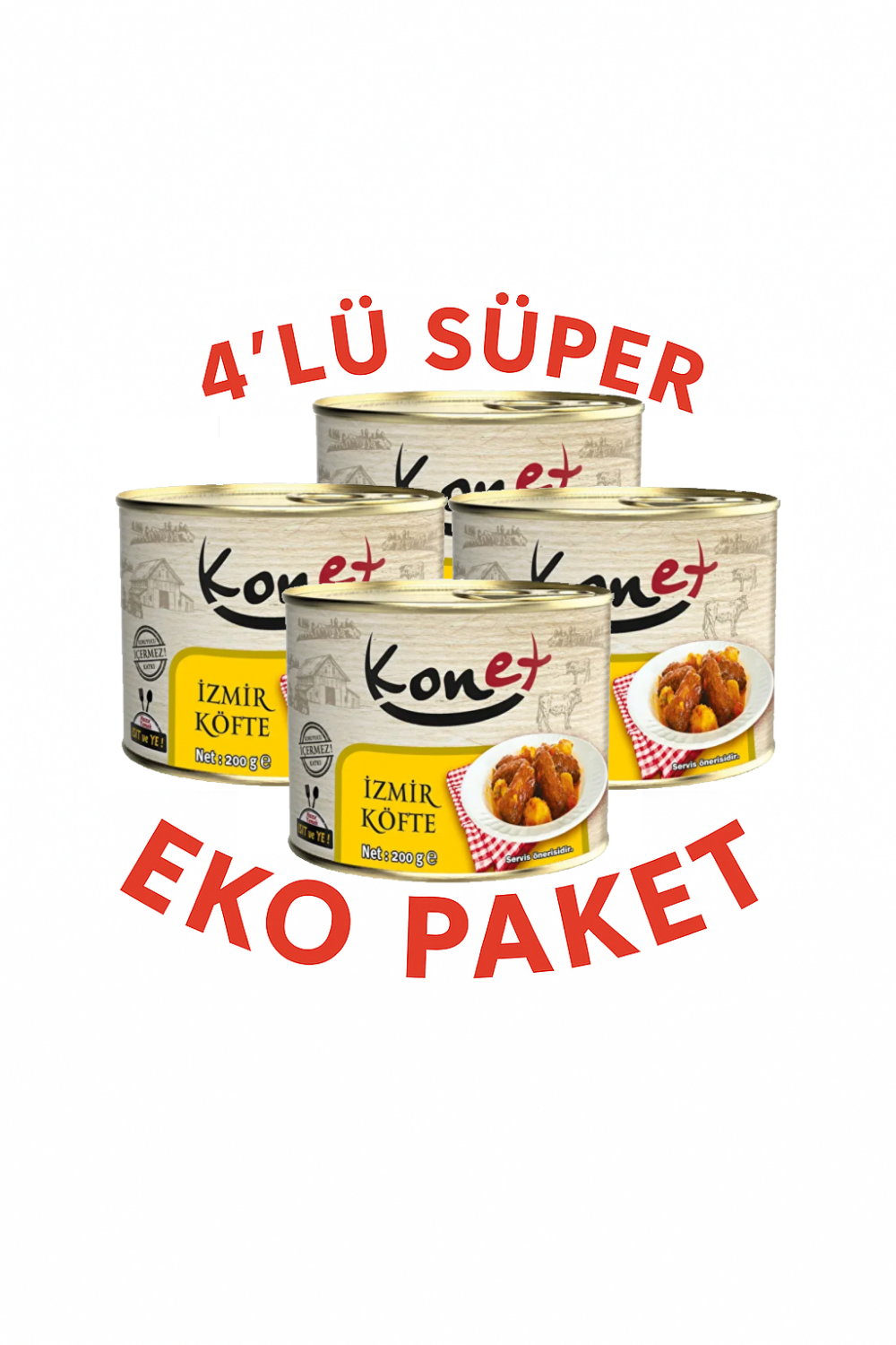 İzmir Köfte 4x200 Gr Eko Paket