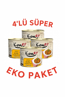 Etli Kuru Fasulye 4x200 Gr Eko Paket 1